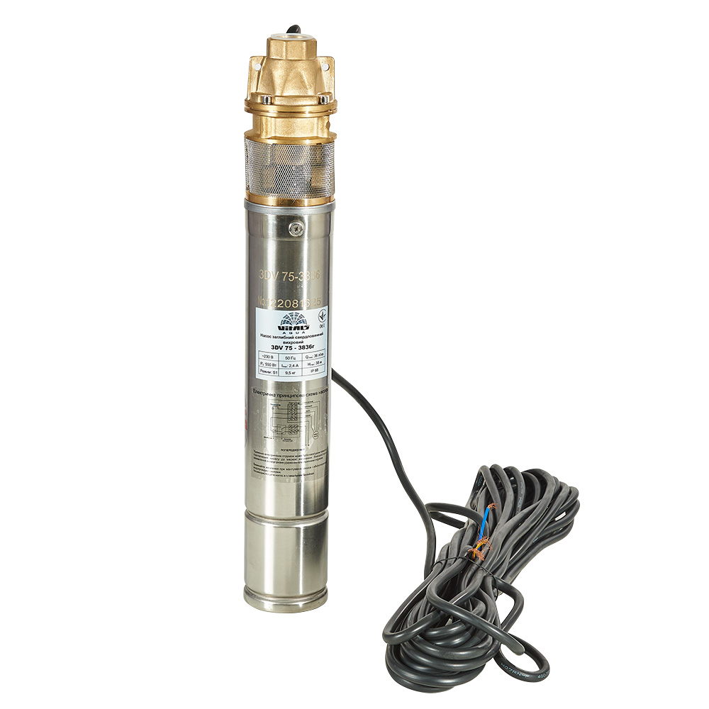 Насос заглибний свердловинний вихровий Vitals Aqua 3DV 75-3836r 